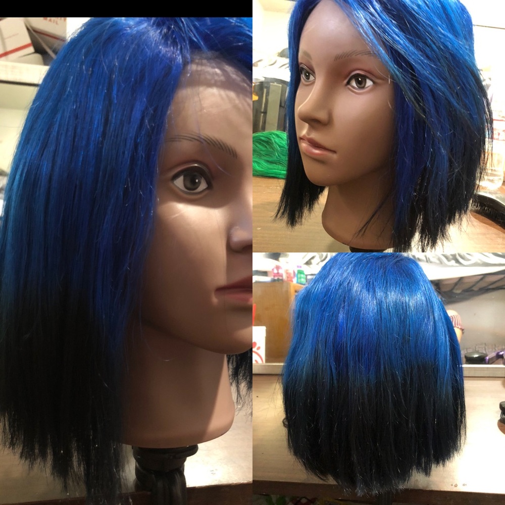 100% human hair custom color ombré bob
